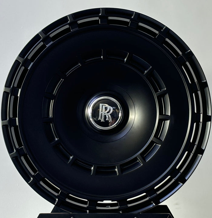24 INCH ROLLS ROYCE GHOST CULLINAN PHANTOM FORGED SATIN BLACK WHEELS