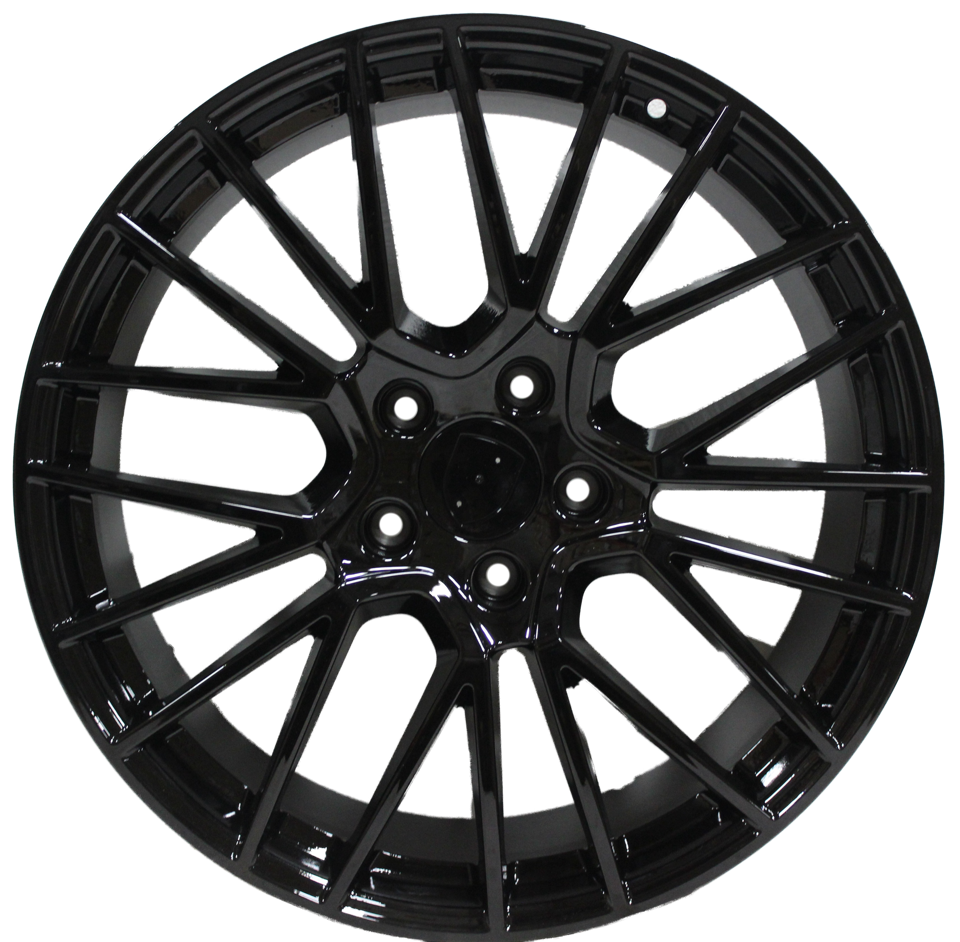 20 Inch Rims Fits Porsche Cayenne Turbo S GTS Base Gloss Black Mesh Spyder Wheels