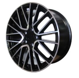 21 Inch Rims Fits Porsche Cayenne Turbo S GTS Base Black Machined Face Mesh Spyder Wheels