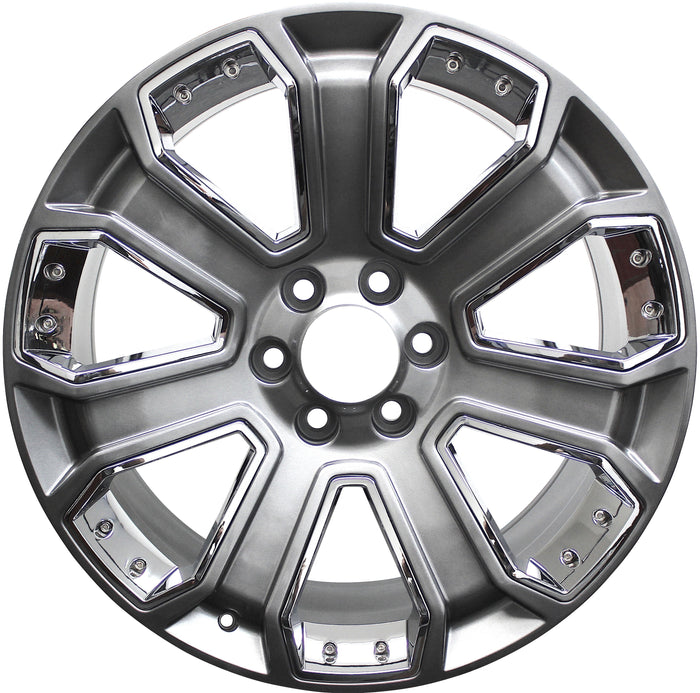 22” Chevy/GMC Rims Tahoe Yukon Sierra Silverado Suburban Avalanche LTZ Wheels Chrome Inserts