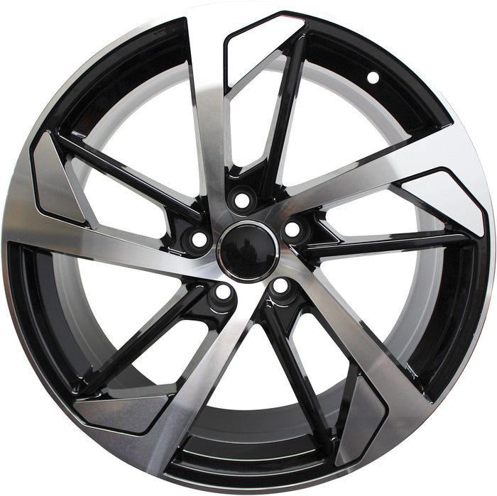 19 Inch Audi Rims A4 A5 A6 A7 A8 S4 S5 S6 S7 S8 RS5 RS6 RS7 Black Machined Wheels