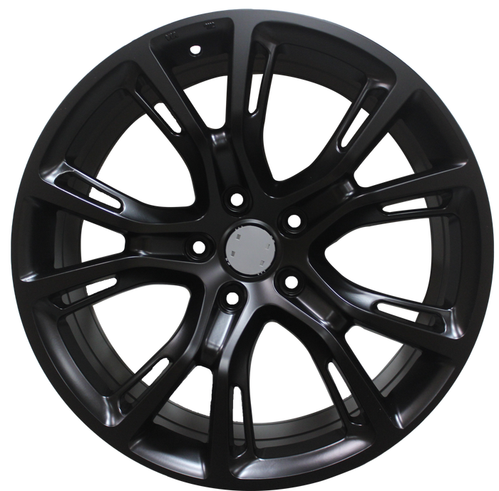 20 Inch Jeep SRT Hellcat Grand Cherokee Laredo Satin Black Staggered Wheels