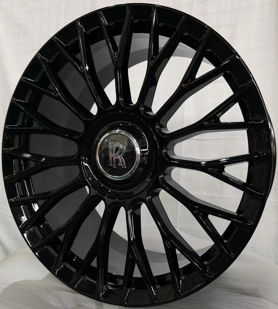 22" Rolls Royce Ghost Cullinan Phantom Forged Gloss Black Style 16 Wheels
