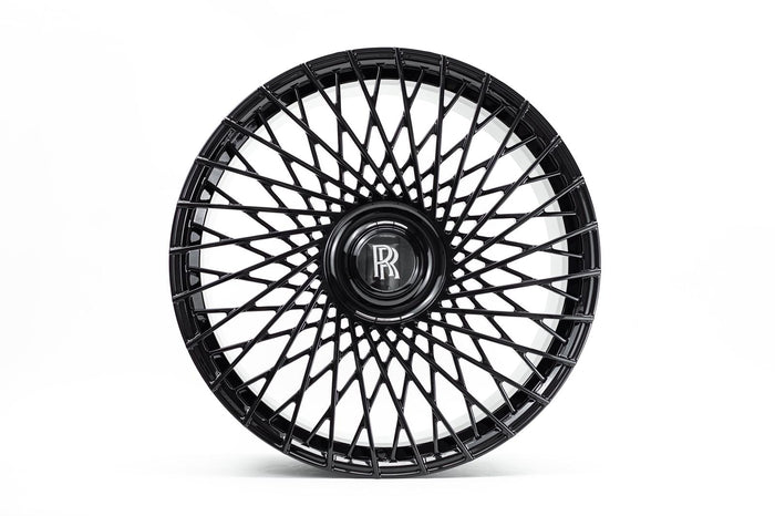 22" INCH ROLLS ROYCE GHOST CULLINAN PHANTOM GLOSS BLACK WHEELS