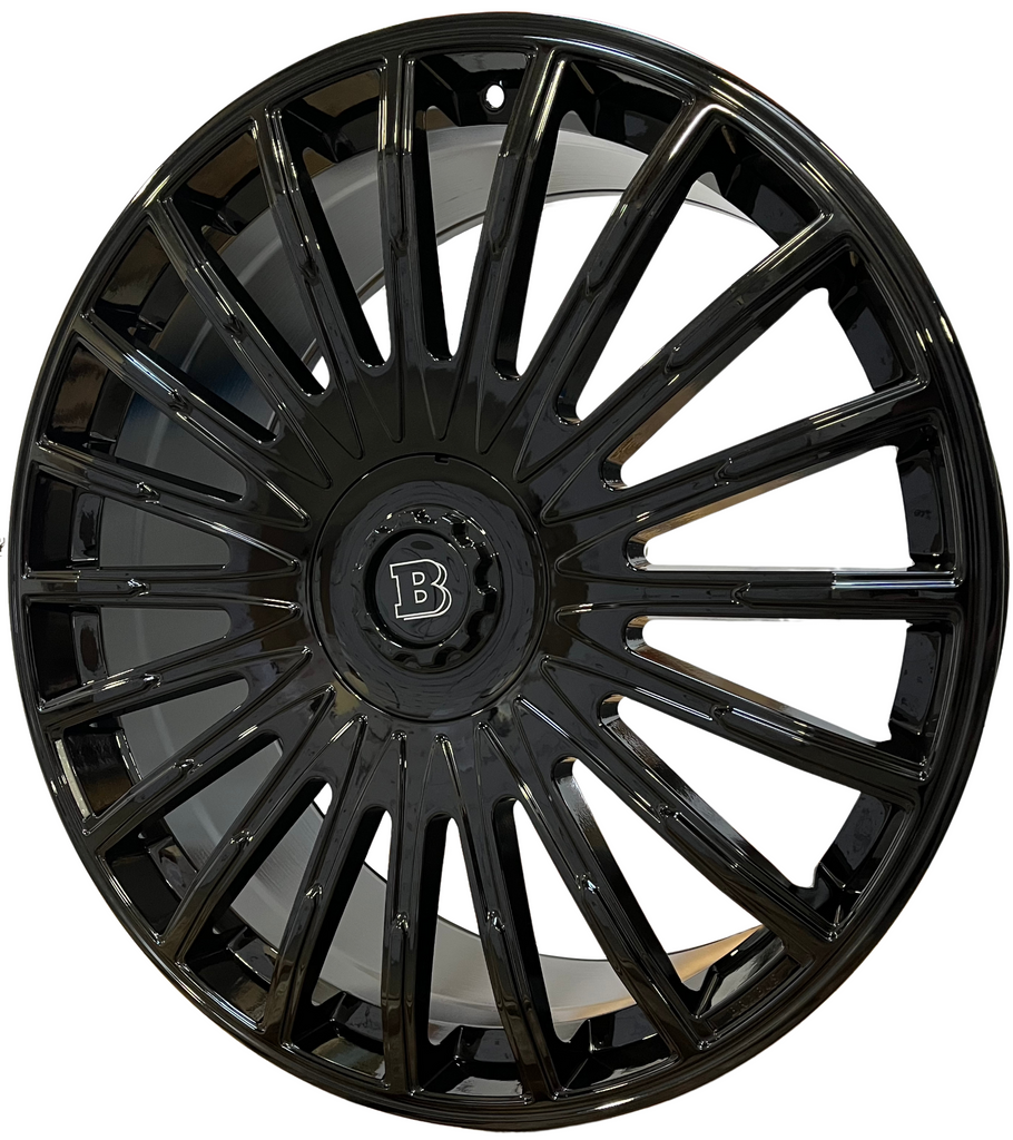 24" Inch Forged Rims Fit Gloss Black Mercedes G Wagon G580 G550 G65 G63 G55 G500 Brabus "PLATINUM" Style Wheels