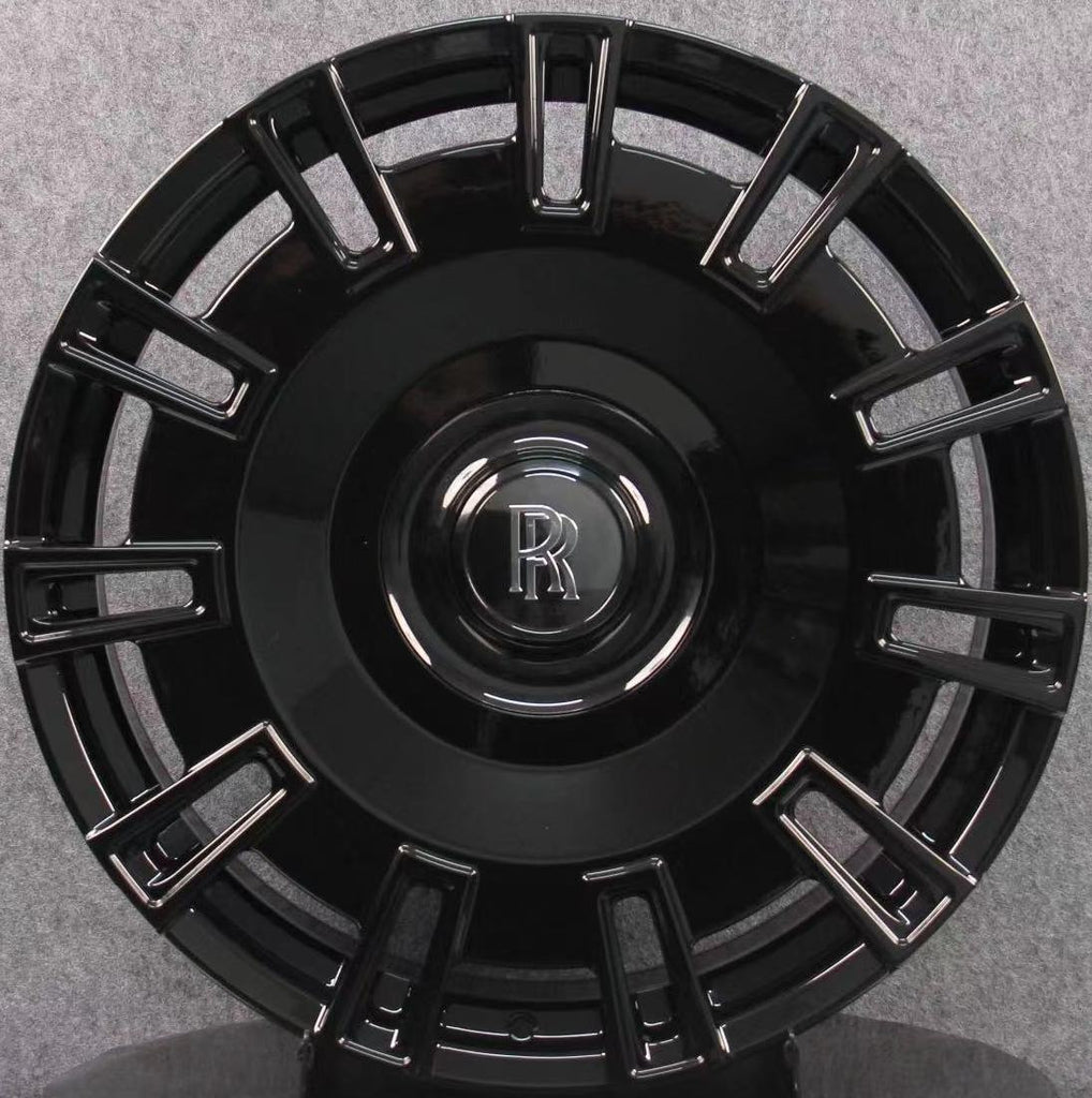 22" INCH ROLLS ROYCE GHOST CULLINAN PHANTOM FORGED CUSTOM BLACK WHEELS