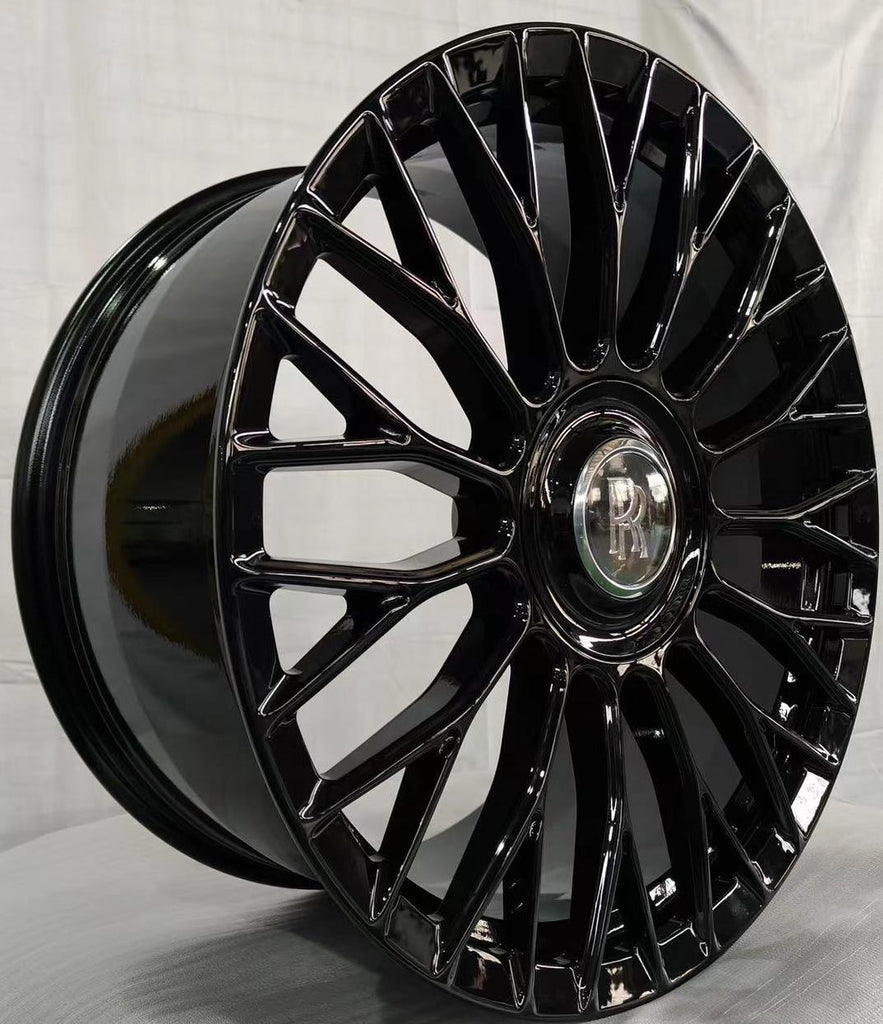 22" Rolls Royce Ghost Cullinan Phantom Forged Gloss Black Style 16 Wheels