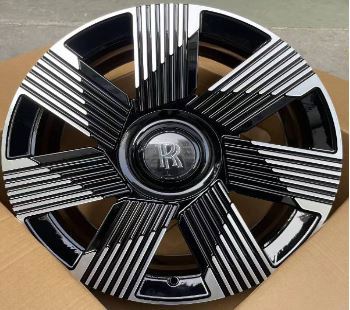 24 INCH ROLLS ROYCE GHOST CULLINAN PHANTOM FORGED GLOSS BLACK MACHINED WHEELS