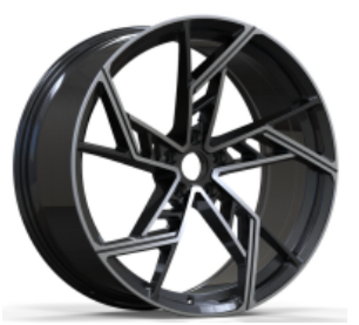 20 Inch Audi A8 A7 A6 S8 S7 S6 Q8 Q7 Q5 SQ8 SQ7 SQ5 RS Style Rims Black Machined Face Wheels