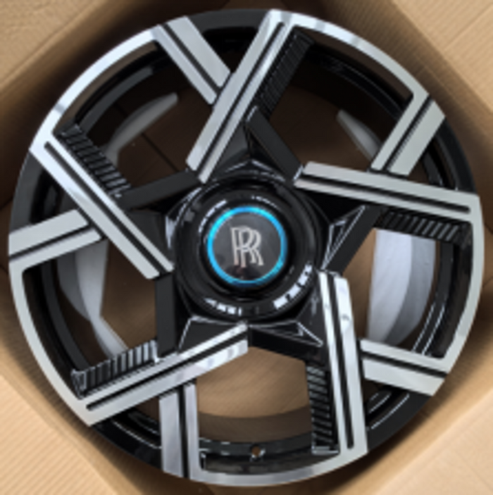 22" INCH ROLLS ROYCE GHOST CULLINAN PHANTOM FORGED BLACK STAGGERED WHEELS (Copy)