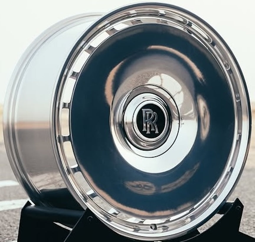 22" INCH ROLLS ROYCE GHOST CULLINAN PHANTOM POLISHED STAGGERED WHEELS