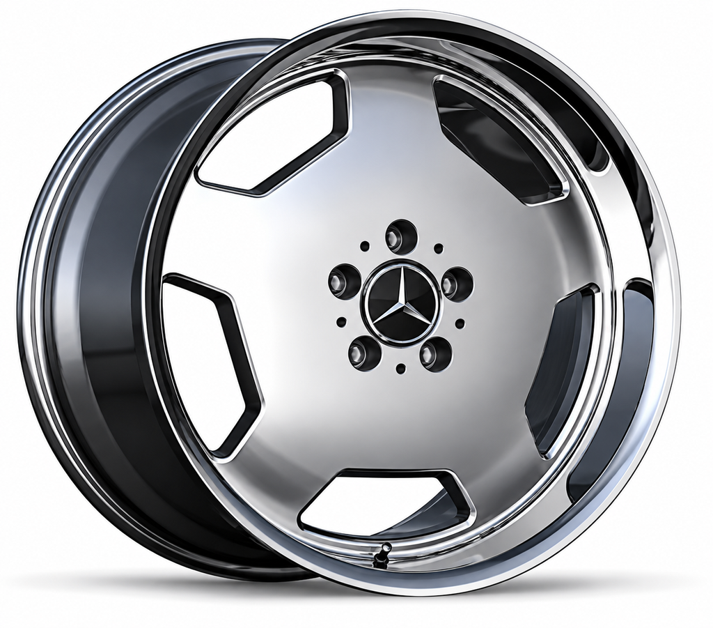 19" Mercedes S-Class Staggered SIlver Machined Lip Style 43 Wheels
