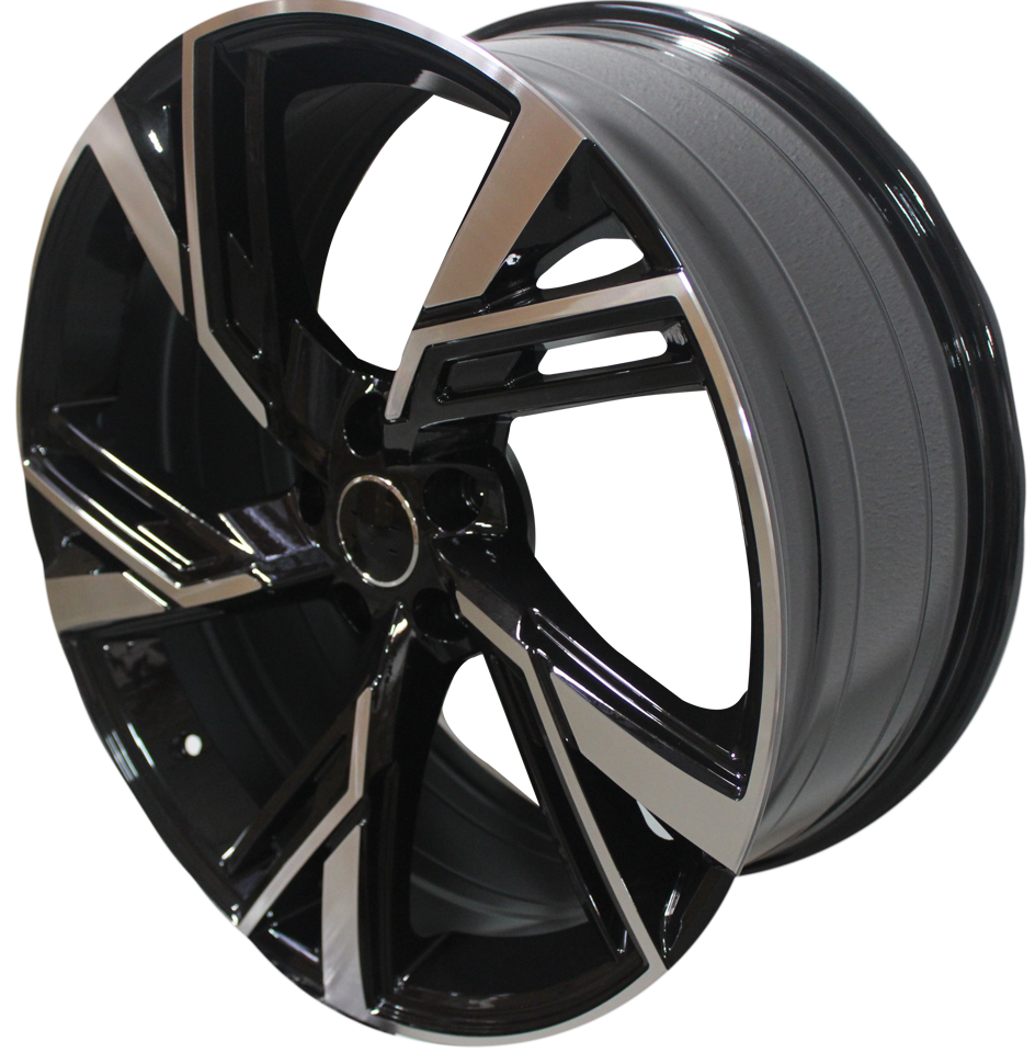 20 Inch Audi RS Style Rims Black Machined Wheels