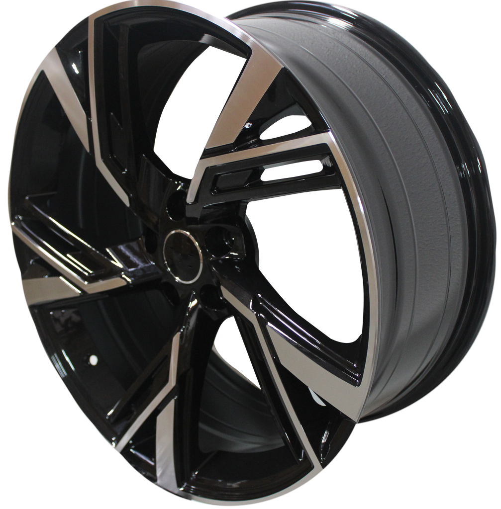 20 Inch Audi RS Style Rims Black Machined Wheels