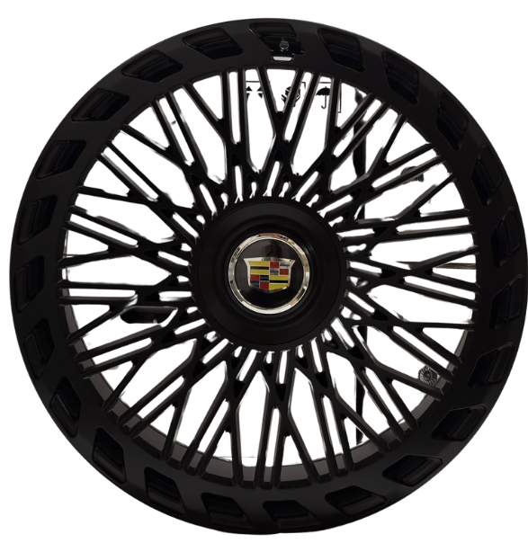 24 INCH ESCALADE RIMS PLATINUM SATIN BLACK SIERRA TAHOE YUKON DENALI WHEELS