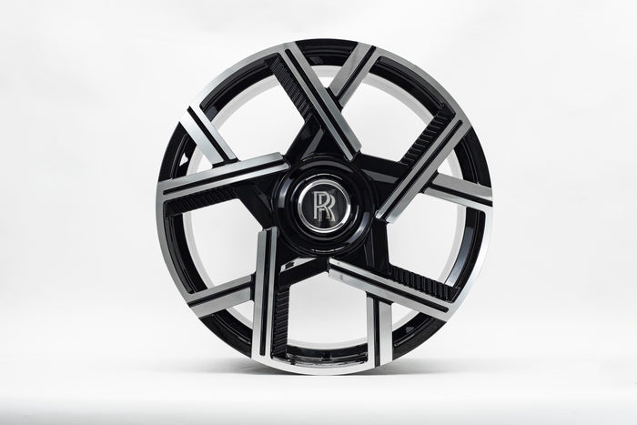 24" Rolls Royce Ghost Phantom Wraith Forged Black Machined Style 31 Wheels