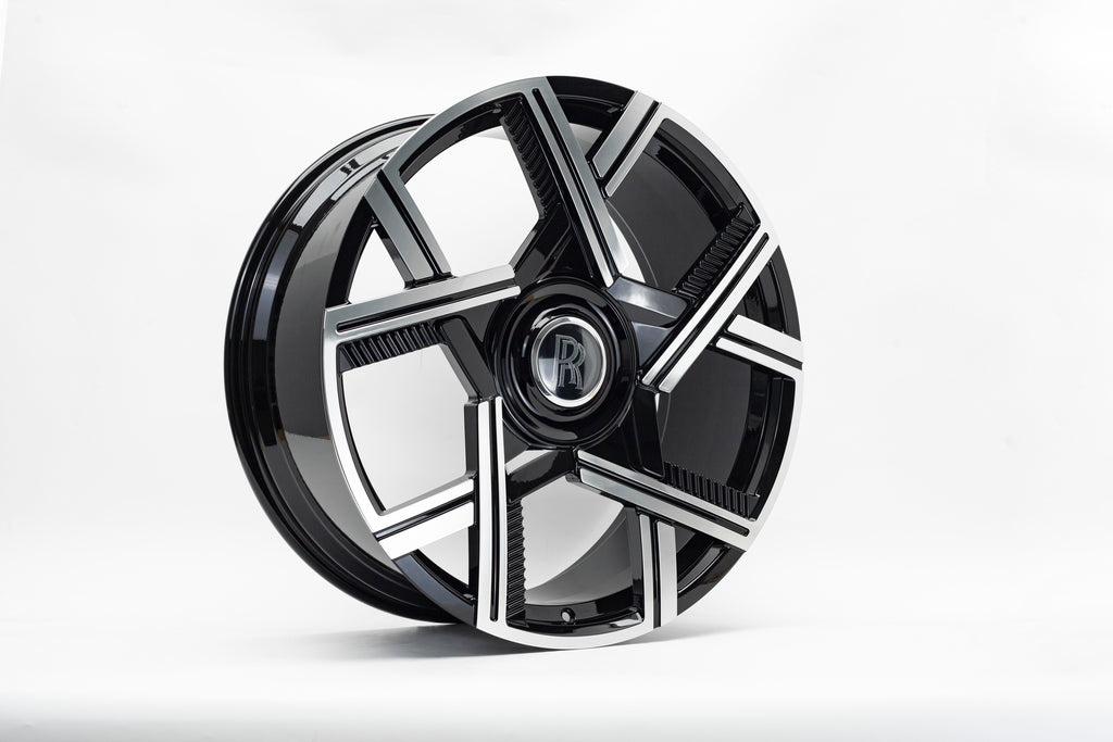 24" Rolls Royce Ghost Phantom Wraith Forged Black Machined Style 31 Wheels