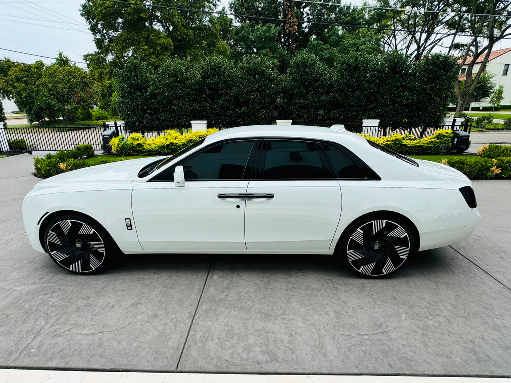 24 INCH ROLLS ROYCE GHOST CULLINAN PHANTOM FORGED GLOSS BLACK MACHINED WHEELS
