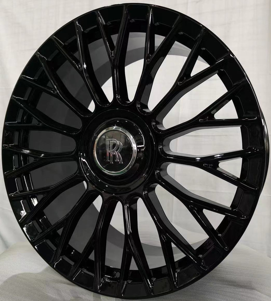 22" INCH ROLLS ROYCE GHOST CULLINAN PHANTOM FORGED GLOSS BLACK WHEELS