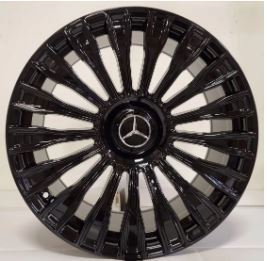 22 Inch Rims Fit Mercedes S580 S600 S560 S500 S550 S63 S400 S450 S350 S Class Maybach Style Gloss BlackWheels