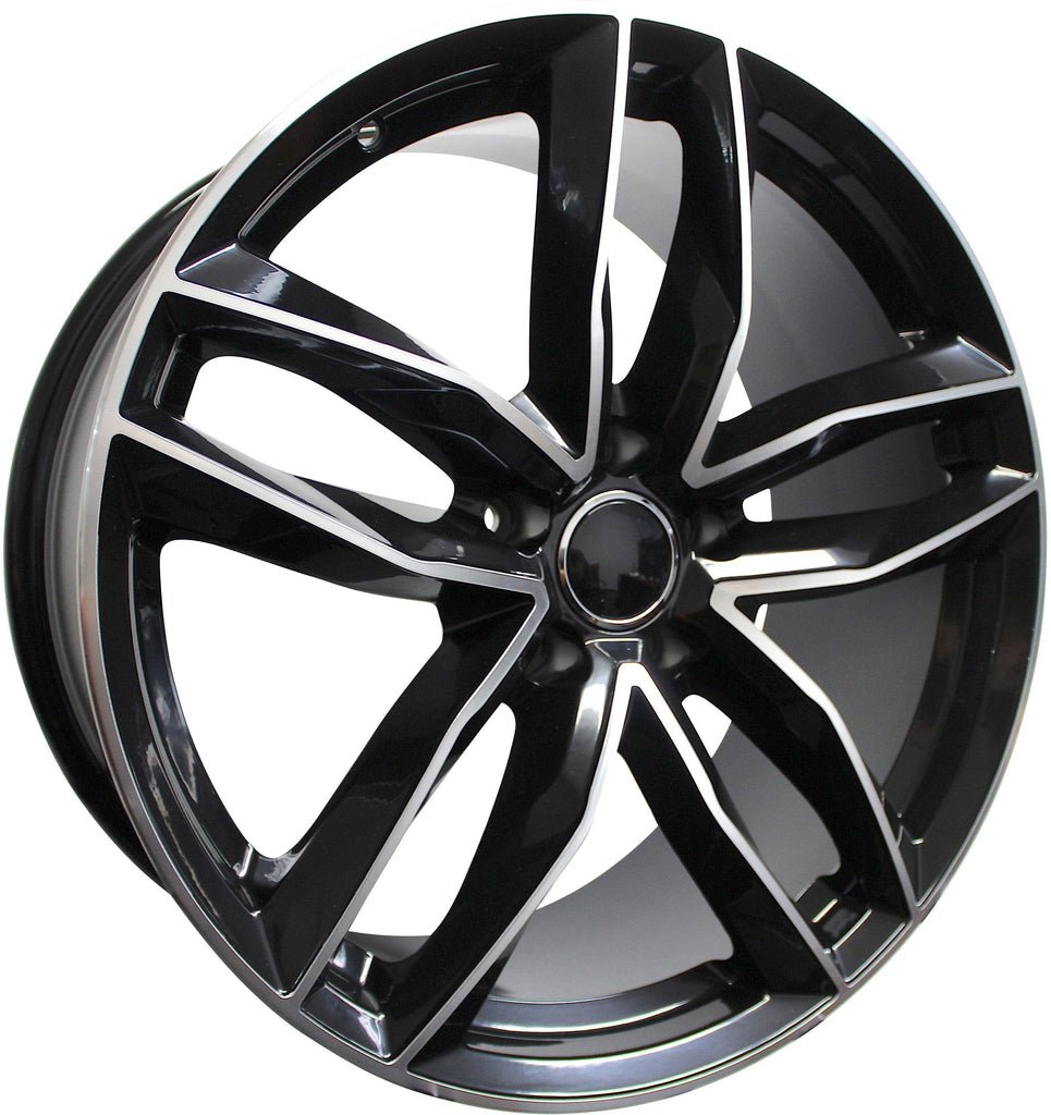21 Inch Audi Rims A5 A6 A7 A8 S5 S6 S7 S8 RS5 RS6 RS7 Q5 Q7 SQ5 SQ7 Black Machined Wheels