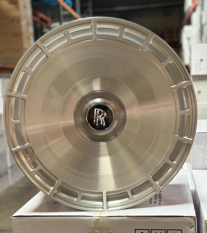 24" INCH ROLLS ROYCE GHOST CULLINAN PHANTOM FORGED BRUSHED WHEELS