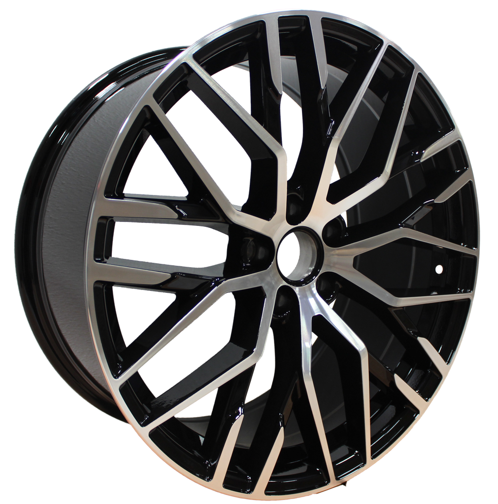 21 INCH RIMS AUDI S LINE R8 STYLE Q3 QS3 Q5 SQ5 Q7 SQ7 MESH MACHINED BLACK WHEELS