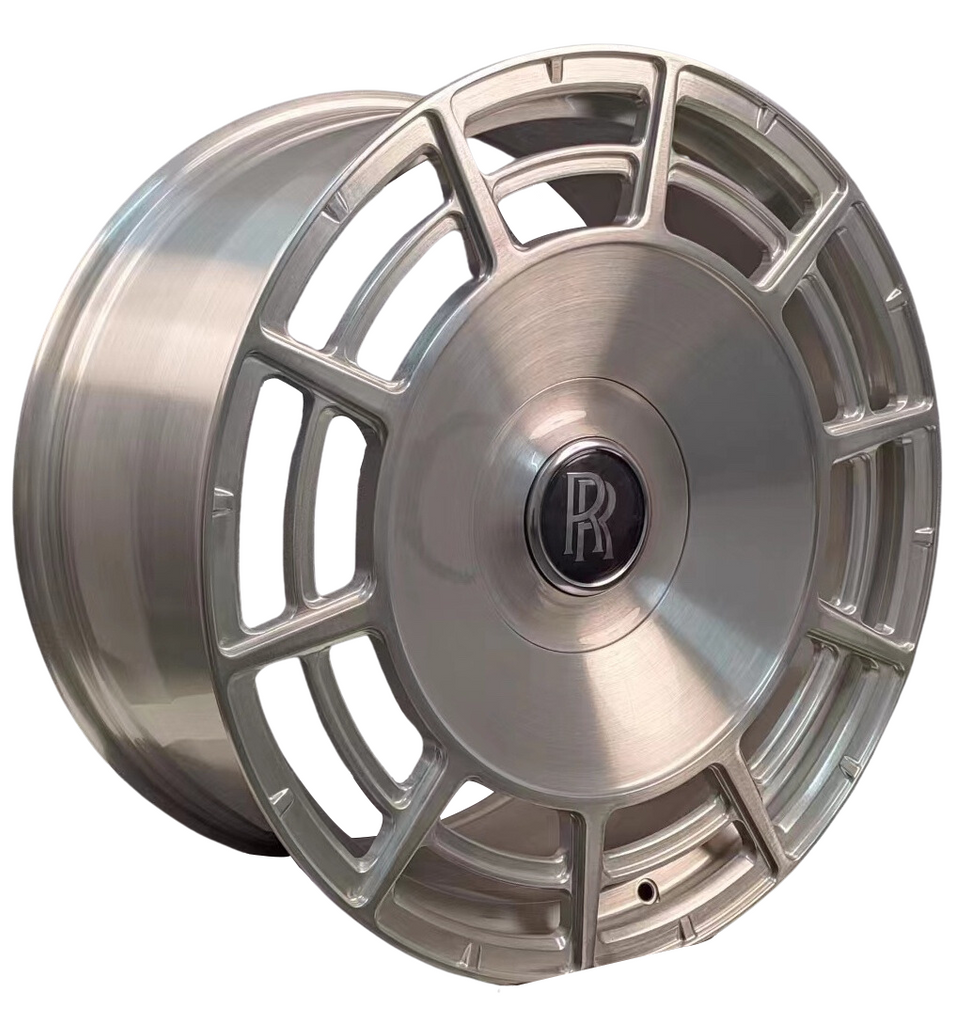 24" Rolls Royce Ghost Cullinan Phantom Forged Silver Brushed Style 22 Wheels & Rims