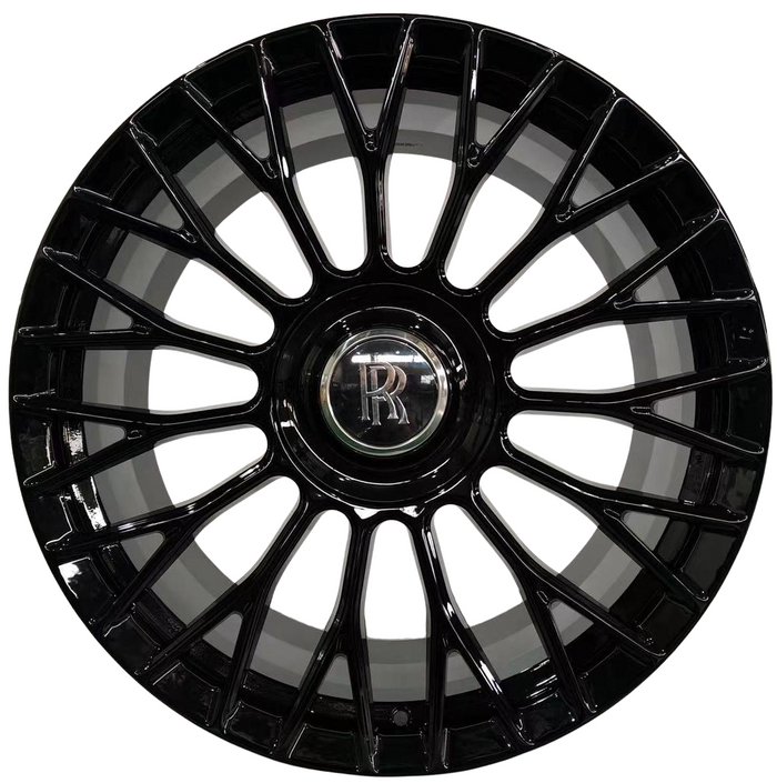 22" INCH ROLLS ROYCE GHOST CULLINAN PHANTOM FORGED GLOSS BLACK WHEELS