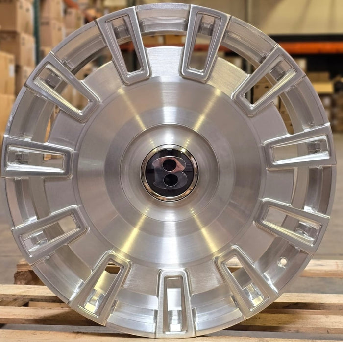 22 INCH BENTLEY CONTINENTAL GT BENTLEY FLYING SPUR FORGED SILVER POLISHED WHEELS