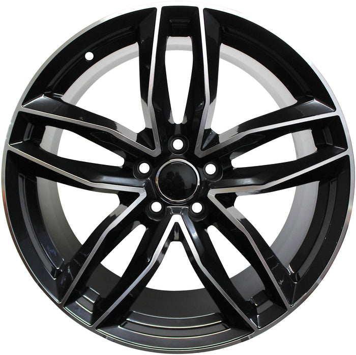 20 Inch Audi Rims A4 A5 A6 A7 A8 S4 S5 S6 S7 S8 RS5 RS6 RS7 Black Machined Wheels