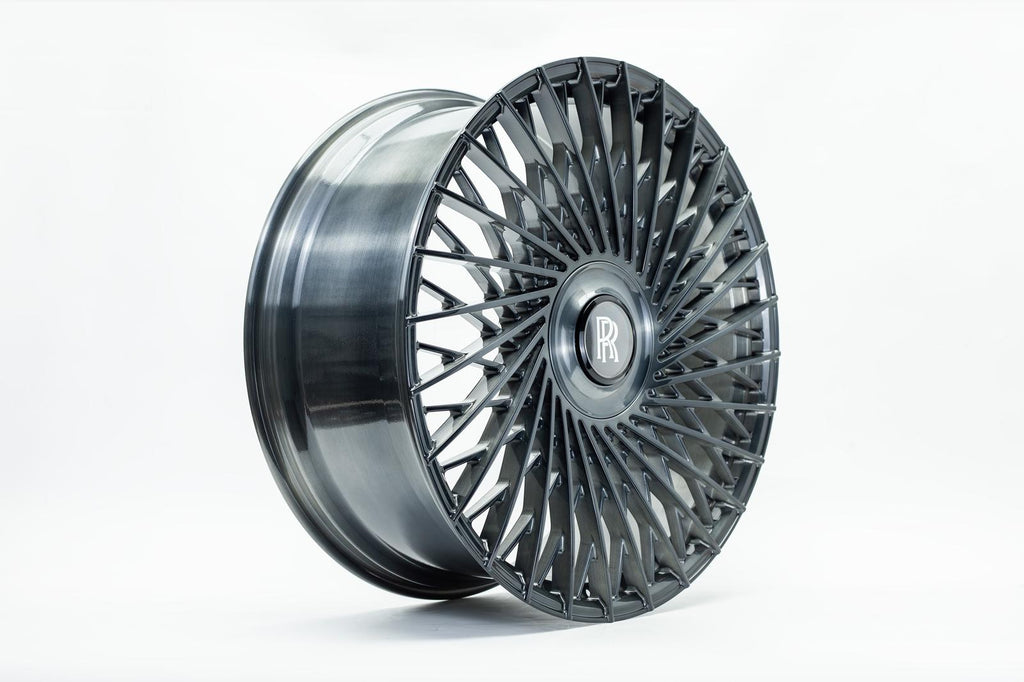 22" INCH ROLLS ROYCE GHOST CULLINAN PHANTOM GUNMETAL STAGGERED WHEELS