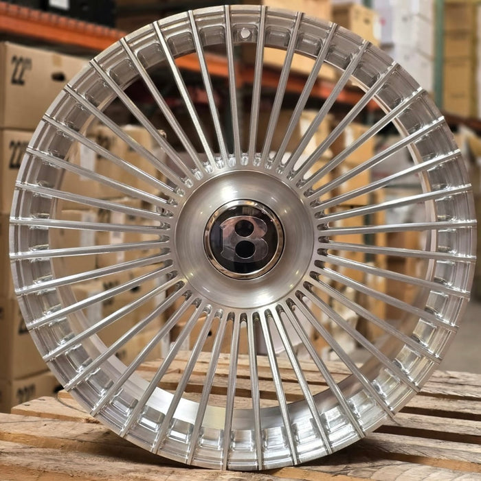 22 INCH BENTLEY CONTINENTAL GT BENTLEY FLYING SPUR FORGED SILVER POLISHED WHEELS