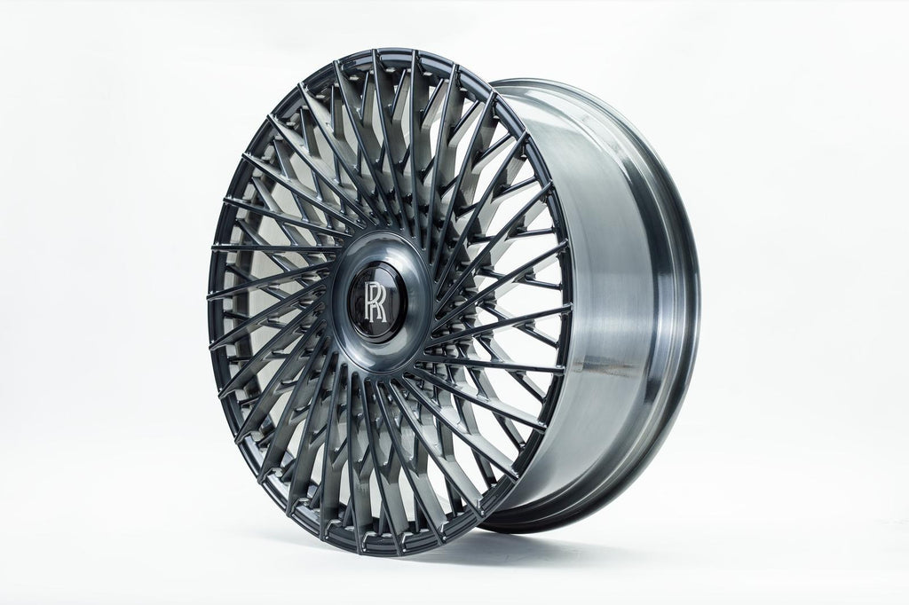 22" INCH ROLLS ROYCE GHOST CULLINAN PHANTOM GUNMETAL STAGGERED WHEELS