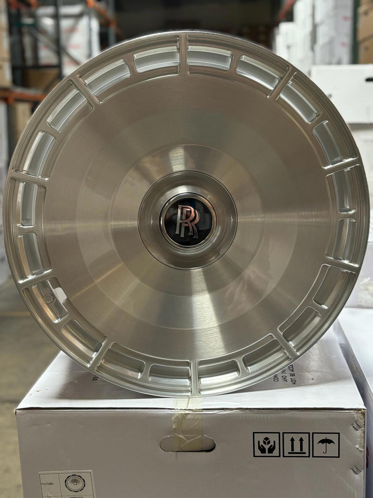 24" INCH ROLLS ROYCE GHOST CULLINAN PHANTOM FORGED BRUSHED WHEELS