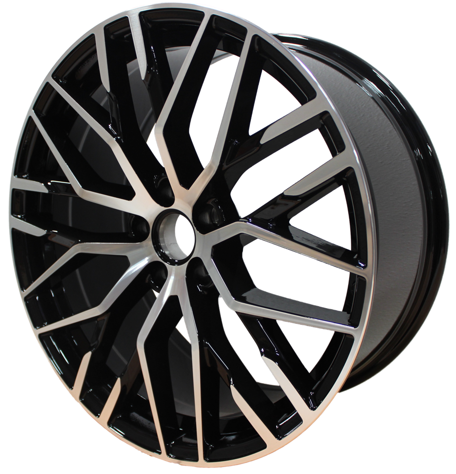 21 INCH RIMS AUDI S LINE R8 STYLE Q3 QS3 Q5 SQ5 Q7 SQ7 MESH MACHINED BLACK WHEELS