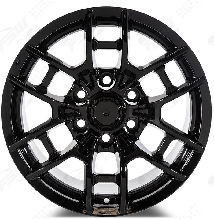 18 Inch Toyota TRD PRO Style Gloss Black Rims Fits 4Runner FJ Cruiser Tacoma Style Wheels