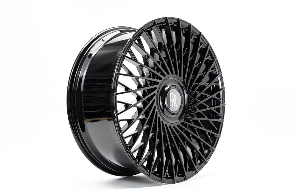 22" INCH ROLLS ROYCE GHOST CULLINAN PHANTOM GLOSS BLACK WHEELS