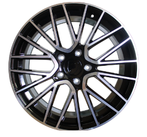 21 Inch Rims Fits Porsche Cayenne Turbo S GTS Base Black Machined Face Mesh Spyder Wheels