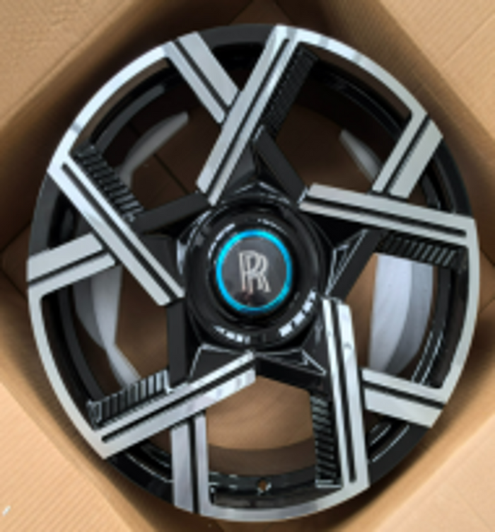 24” Rolls Royce Monoblock Forged Black Machined Face Wheels for Rolls Royce Ghost / Phantom / Wraith Fitment