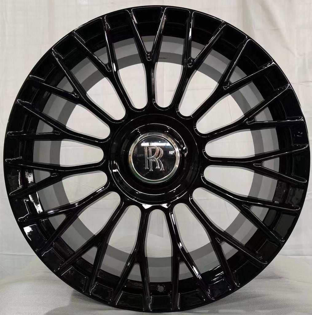 22" Rolls Royce Ghost Cullinan Phantom Forged Gloss Black Style 16 Wheels