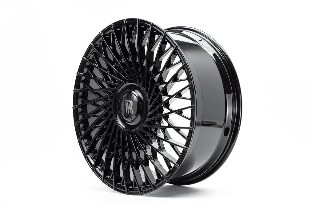 22" INCH ROLLS ROYCE GHOST CULLINAN PHANTOM GLOSS BLACK WHEELS