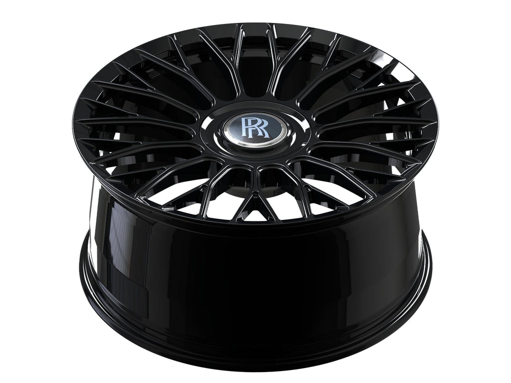 22" Rolls Royce Ghost Cullinan Phantom Forged Gloss Black Style 16 Wheels