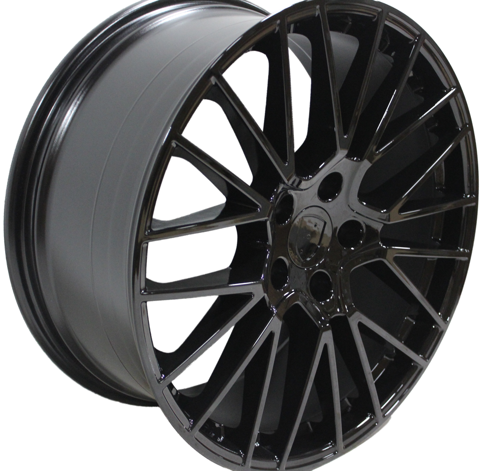 20 Inch Rims Fits Porsche Cayenne Turbo S GTS Base Gloss Black Mesh Spyder Wheels