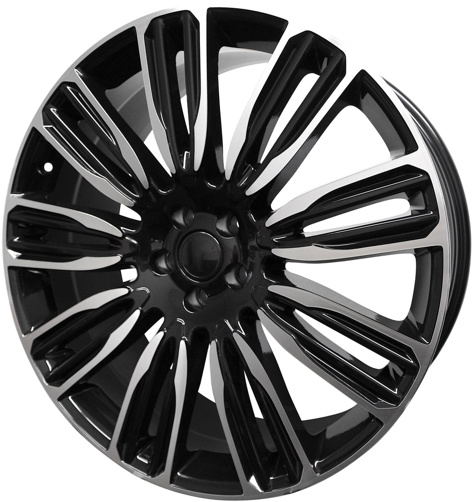 24 Inch Rims Range Rover Autobiography Sport LR3 LR4 & HSE Wheels Black Machined Face