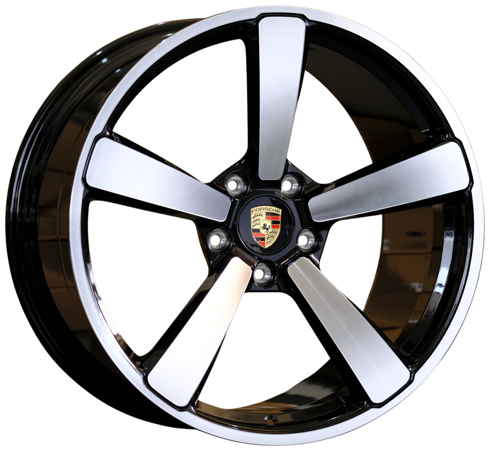 21  Inch Rims Fits Porsche Cayenne Turbo S GTS Base 2019 Forged Gloss Black Machined Face Wheels