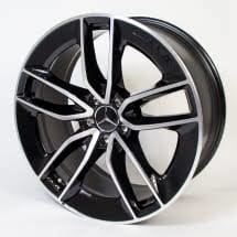 20" Mercedes S600 S500 S550 S63 S400 S450 S350 S Class E Class E53 Staggered Black Machined Wheels