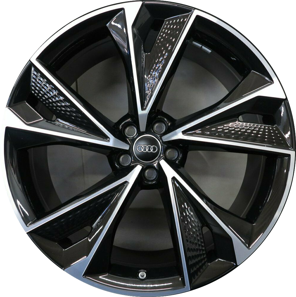 20 Inch Audi RS Style Rims Black Machined Face Wheels