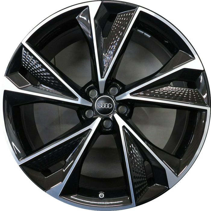 22 Inch Audi RS Style Rims Black Machined Face Wheels