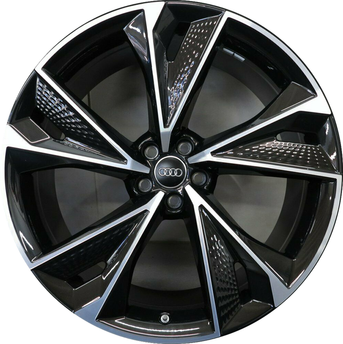 20 Inch Audi RS Style Rims Black Machined Face Wheels